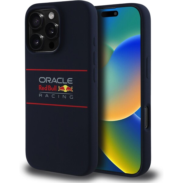 E-shop Oracle Red Bull Racing Silicone Horizontal Logo MagSafe kryt iPhone 16 Pre modrý
