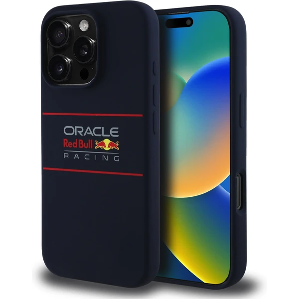 Oracle Red Bull Racing Silicone Horizontal Logo MagSafe kryt iPhone 16 Pre modrý - Puzdra - Hlavný obrázok