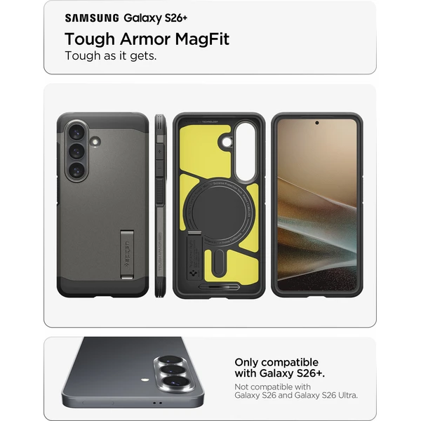 Spigen Tough Armor MagSafe kryt Samsung Galaxy S26+ tmavo šedý - Puzdra - Obrázok 19cc1d3a4ec149939dfd3a4742a8443b