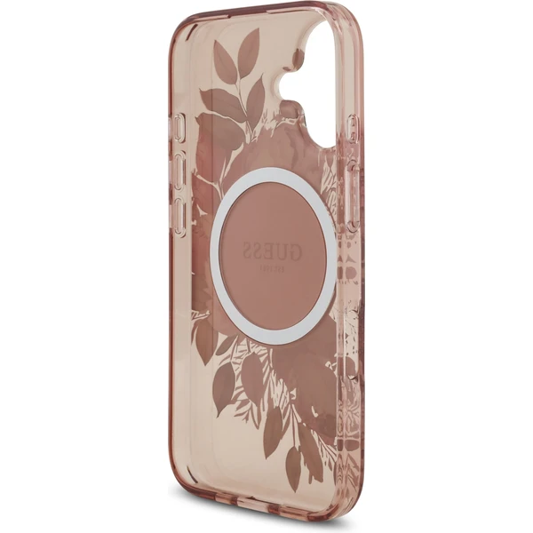 Guess IML Flowers Strap MagSafe kryt iPhone 17 ružový - Puzdra - Obrázok 19ced04c9fae422cb8e1844a85388140
