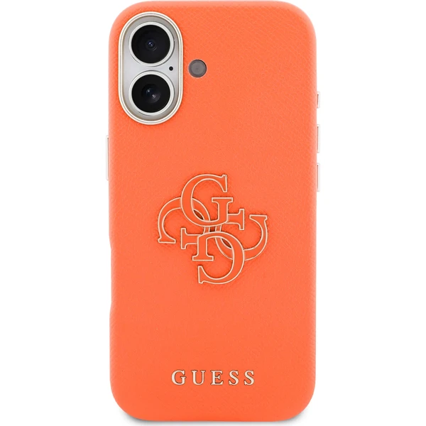 Guess PU Resin Logo kryt iPhone 17 oranžový - Puzdra - Obrázok 19ddbb316ed947de938fd9b40d991334