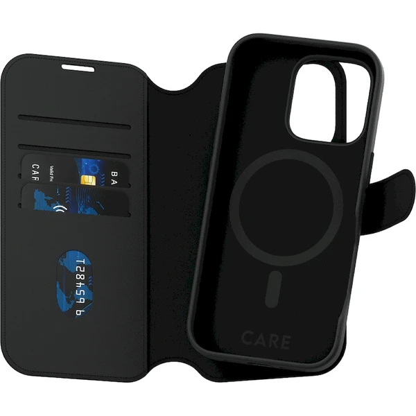 PanzerGlass® CARE puzdro Apple iPhone 16 Pro MagSafe Wallet 2v1 čierny - Puzdra - Obrázok 1A08000P01