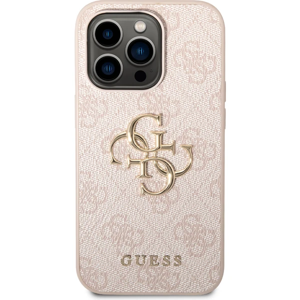 Guess PU 4G Metal Logo kryt iPhone 15 Pre Max ružový - Puzdra - Obrázok 1A72000N01