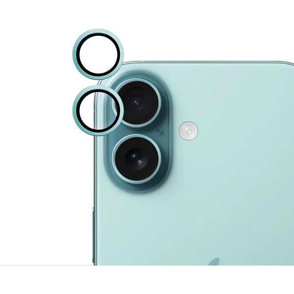 iWant ochrana šošoviek na kameru Apple iPhone 16/16 Plus modrozelená - Ochranné fólie a sklo - Hlavný obrázok