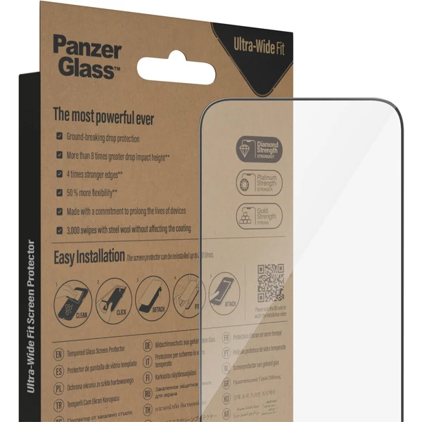 PanzerGlass™ Ultra-Wide Fit sklo iPhone 14 Pro Max s inštalačným rámčekom - Ochranné fólie a sklo - Obrázok 1AKG100501