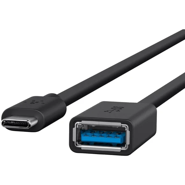 Belkin USB-C/USB-A redukcia 0,15m čierna - Káble a redukcie - Obrázok 1BHE000101