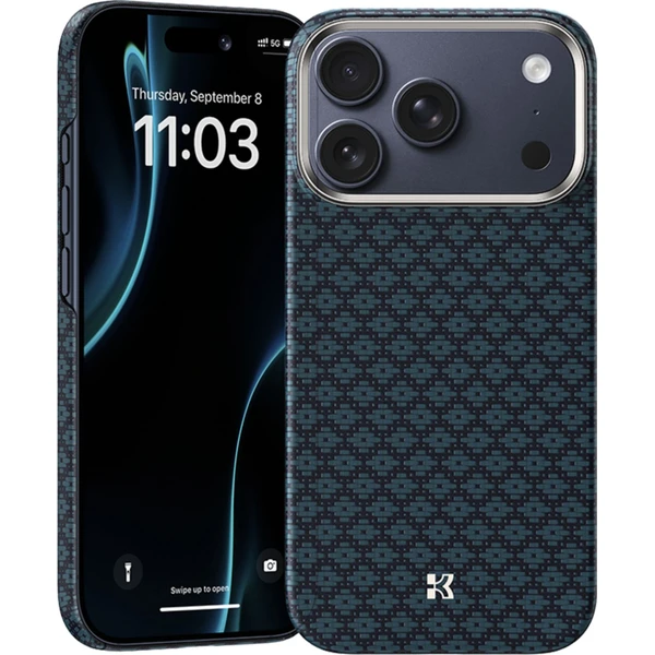 Benks ArmorGrid ArmorAir Kevlar MagSafe kryt iPhone 17 Pro Azure Blue - Puzdra - Hlavný obrázok