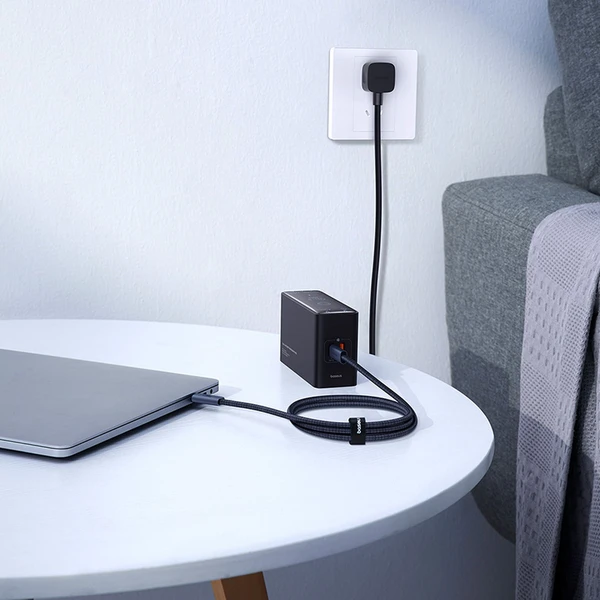 Dátový kábel Baseus Flash USB-C/USB-C 1m 240W čierny - Káble - Obrázok 1DGE000L01
