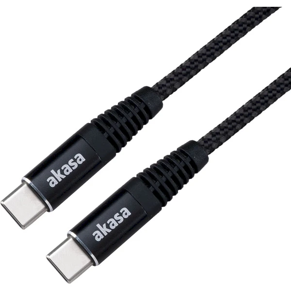 Akasa USB-C/USB-C napájací kábel 100W 1m čierny - Káble a redukcie - Obrázok 1EHK000K01
