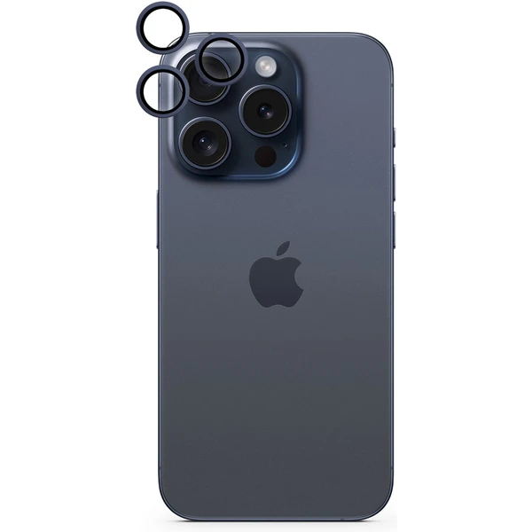 Epico hliníkové ochranné sklo na šošovky fotoaparátu pre iPhone 15 Pro / 15 Pro Max modrá - Ochranné fólie a sklo - Obrázok 1F00000K01
