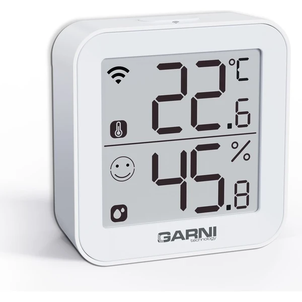 GARNI 158THT šikovný vnútorný teplomer s vlhkomerom biely - Meteorologické stanice - Obrázok 1FJG000K01