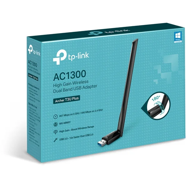 TP-Link Archer T3U Plus WiFi USB adaptér - Sieťové karty - Obrázok 1FNFF00101