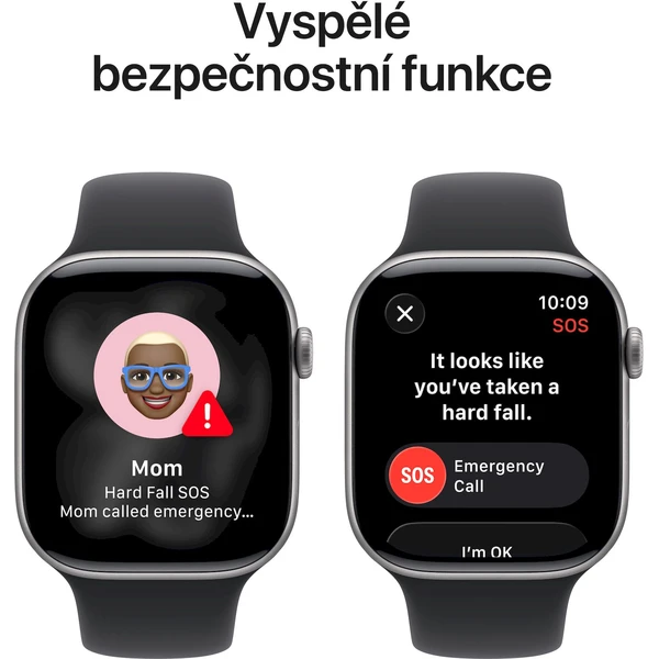 Apple Watch Series 11 Cellular (42mm) Vesmírne šedý hliník s čiernym športovým remienkom S/M - Inteligentné hodinky - Obrázok 1GQH000K01
