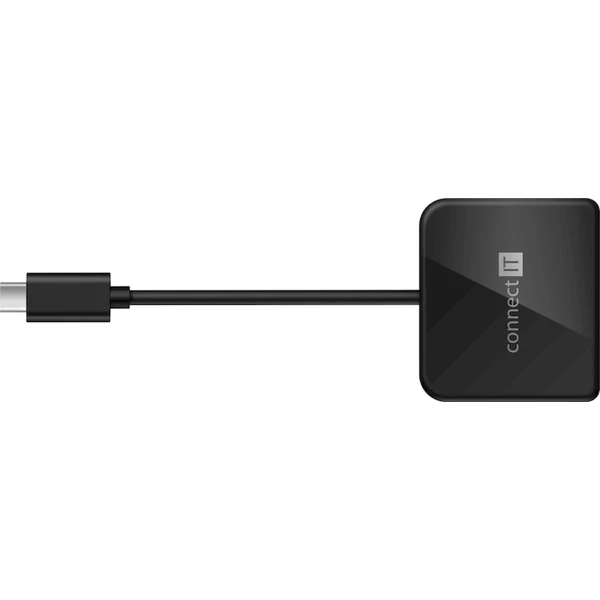 CONNECT IT USB-C húb 3v1 čierny - USB huby - Obrázok 1GTG000K01