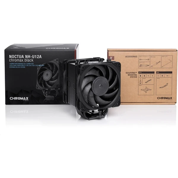 Noctua NH-U12A chromax.black - čierna - Chladiče - Obrázok 1HE5000601
