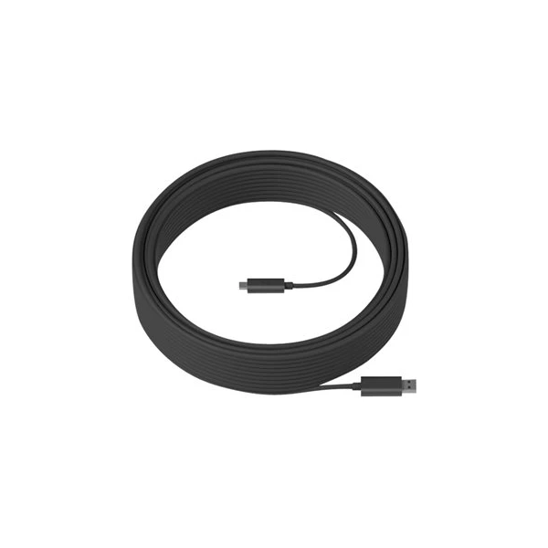 Logitech Strong USB-A/USB-C napájací kábel 25m čierny - Káble a redukcie - Hlavný obrázok
