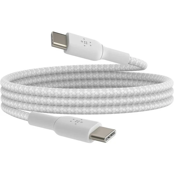 Belkin BOOST Charge spletený napájací kábel USB-C/USB-C 60W 0,15m biely - Káble a redukcie - Obrázok 1HQF000N01