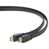 PremiumCord HDMI 1.4/HDMI 1.4 plochý kábel s ethernetom 4K 5m čierny - Káble a redukcie