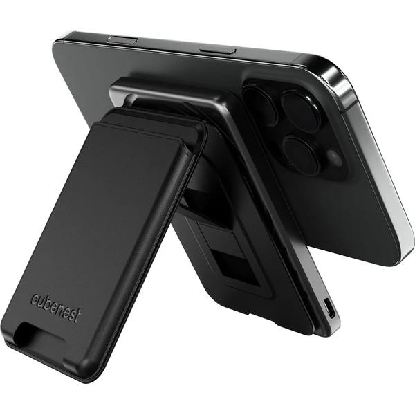 CubeNest SQ1B3D SlimDual Qi2/MagSafe powerbanka (5000 mAh) čierna - Powerbanky - Obrázok 1I9R000K01