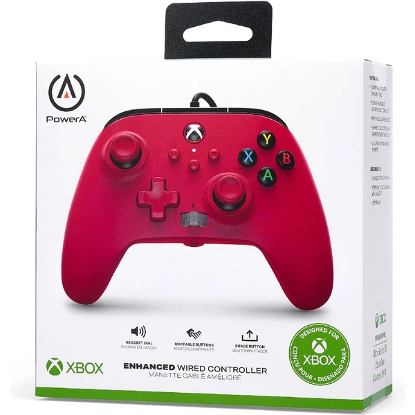 PowerA Enhanced drôtový herný ovládač (Xbox) červený - Herné ovládače - Obrázok 1IC9700301