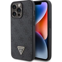 Guess PU 4G Strass Triangle Metal Logo kryt iPhone 15 Pro Max čierny - Puzdra