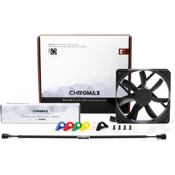 Noctua NF-S12A PWM chromax.black.swap - Ventilátory pre PC - Obrázok 1KN4000L01