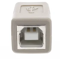PremiumCord USB-B/USB-B redukcia sivá - Káble a redukcie