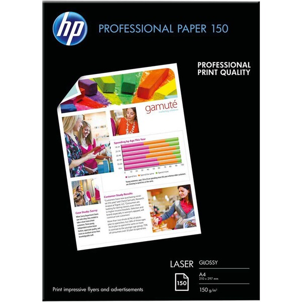 HP Professional Glossy Laser Paper 150 gsm 150 hárkov/A4/210 x 297 mm