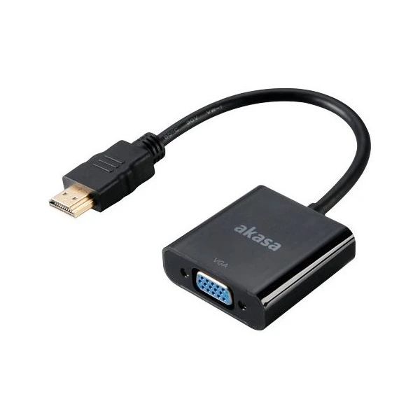 Akasa HDMI/VGA redukcia 0,2m čierna - Káble a redukcie - Hlavný obrázok