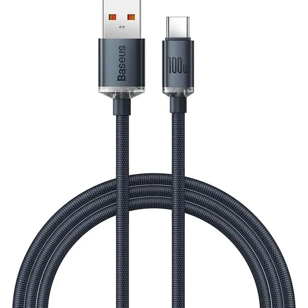 Baseus CAJY000401 Crystal Shine Series Dátový Kábel USB - USB-C 100W 1,2m Black - Káble - Hlavný obrázok