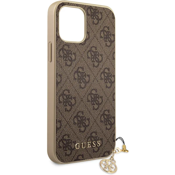 Guess 4G Charms kryt iPhone 12/12 Pro 6.1" hnedý - Puzdra - Obrázok 1NRN500301