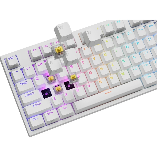 Genesis Thor 404 herná klávesnica Gateron Yellow Pro US biela - Klávesnice - Obrázok 1OBE000K01