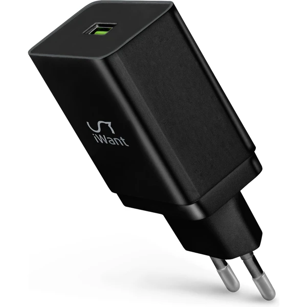 iWant 18W USB-A sieťová nabíjačka čierna - Nabíjačky - Hlavný obrázok