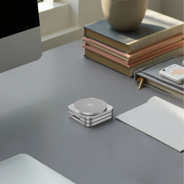 Cubenest SQ312 Ultra Qi2.2 (MagSafe) 3v1 nabíjačka (35W) sivá - Nabíjačky - Obrázok 1P5I000K01