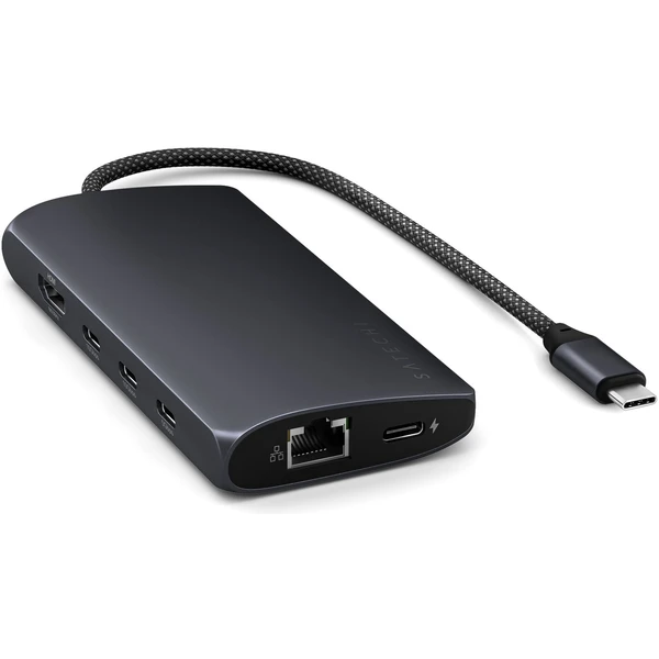 Satechi USB-C viacportový adaptér 8K s Ethernet V3 čierny - USB huby - Obrázok 1QX5000O01