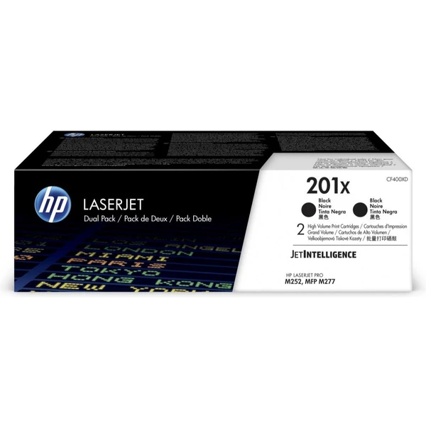 HP CF400XD č. 201X Čierna dvojbalenie originálne - Tonery - Hlavný obrázok