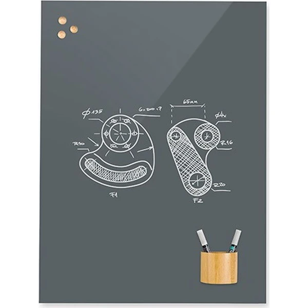 Rocada 6702-35 sklenená magnetická tabuľa šedá - Magnetické tabule - Obrázok 1SMN000K01