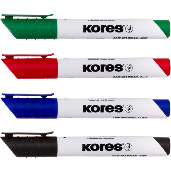 Kores K-MARKER popisovače na biele tabule a flipcharty s okrúhlym hrotom 4 farby - Popisovače - Obrázok 1T7H000K01