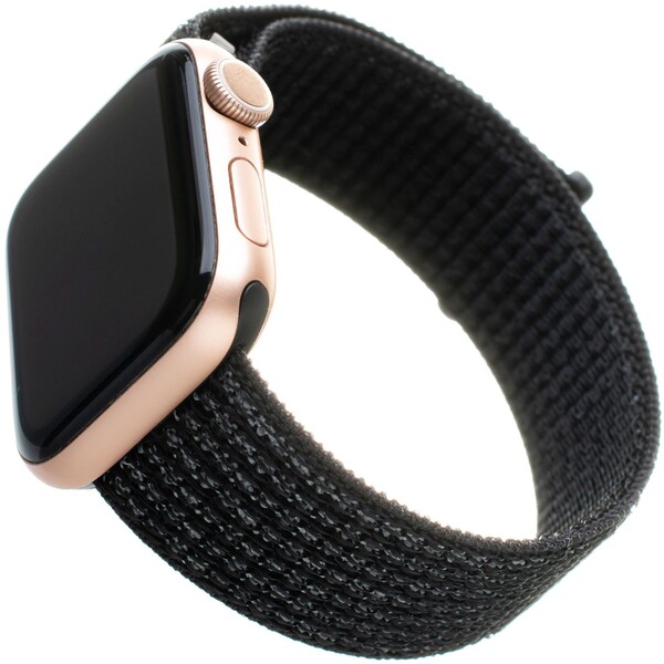 E-shop FIXED Nylon Strap nylonový pásik pre Apple Watch 42/44/45mm reflexne čierny