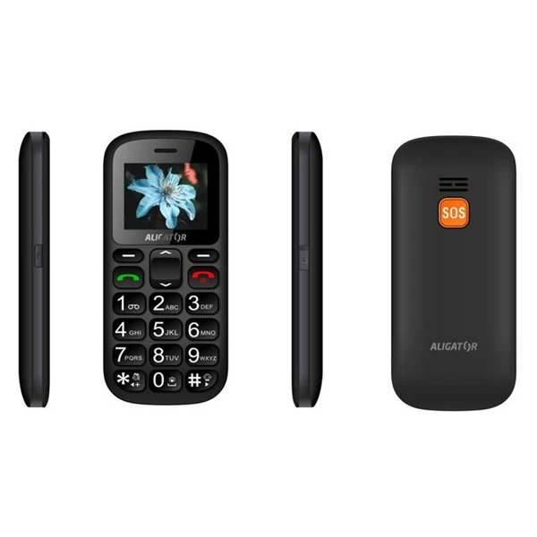 ALIGATOR A321 Senior šedo-čierny + stolná nabíjačka - Mobilné telefóny - Obrázok 1VCJ000101