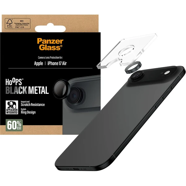 PanzerGlass® Hoops skla Apple iPhone Air čierne - Ochranné fólie a sklo - Obrázok 1VEH000K01