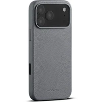 Woolnut MagSafe kožený kryt iPhone 17 Pro Max sivý - Puzdra