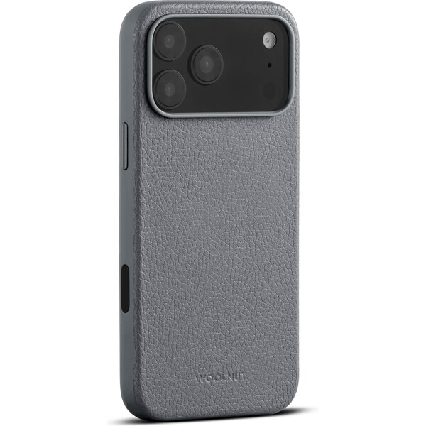E-shop Woolnut MagSafe kožený kryt iPhone 17 Pro Max sivý