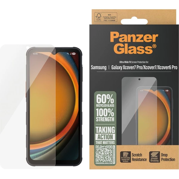 PanzerGlass® Ultra-Wide Fit sklo Samsung Galaxy Xcover7 Pro/Xcover7/Xcover6 Pro - Ochranné fólie a sklo - Obrázok 1VQI000K01
