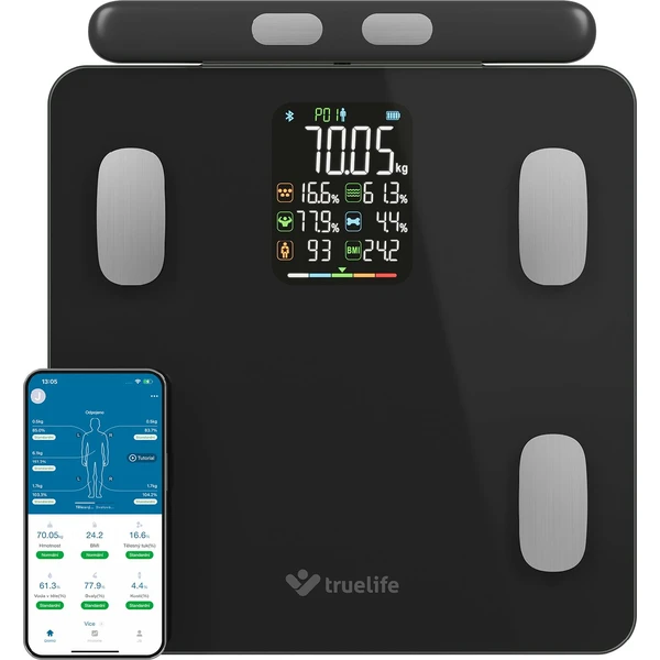 TrueLife FitScale W8 múdra váha čierna - Inteligentné váhy - Hlavný obrázok