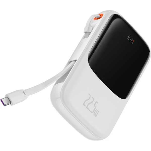 Baseus Qpow Pro 10000mAh, 22,5W, s káblom USB-C biela - Powerbanky - Obrázok 1WHL000K01