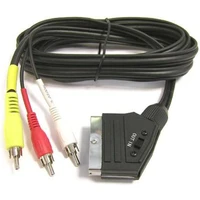 PremiumCord SCART/3x CINCH kábel 1,5m čierny - Káble a redukcie