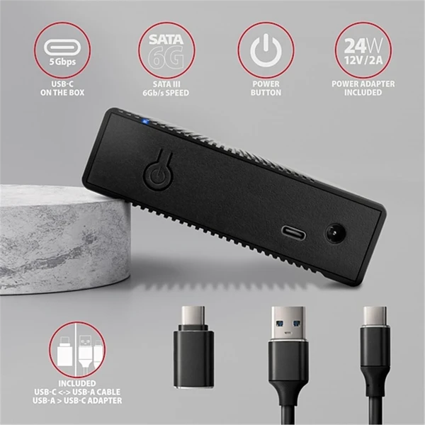 AXAGON EE35-GTR RIBBED externý box pre 3,5“ disk - Externé boxy - Obrázok 1YS6000701