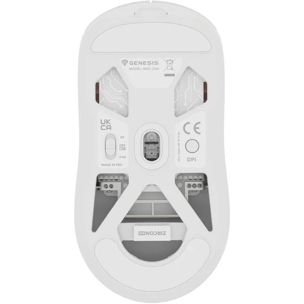 GENESIS ZIRCON 660 PRO bezdrôtová herná myš biela - Myši - Obrázok 1YSE000K01