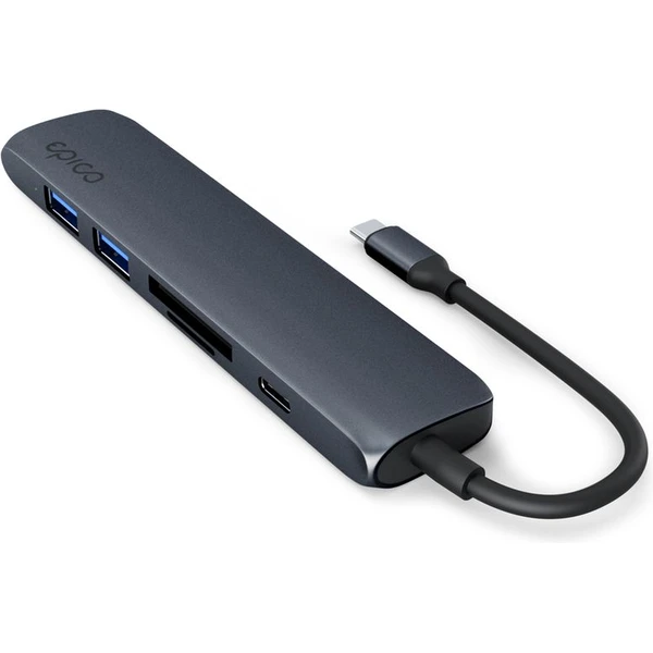 Epico 6v1 hliníkový húb 8K s USB-C hviezdne temne atramentový - USB huby - Obrázok 1ZMJ000K01